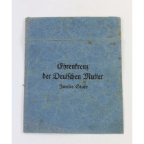 Verleihungstüte Ehrenkreuz der Deutschen Mutter zweite Stufe (Silber), Deumer