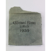 Verleihungstüte Eisernes Kreuz 2. Klasse 1939, E. Fred. Wiedmann Frankfurt a. Main G10