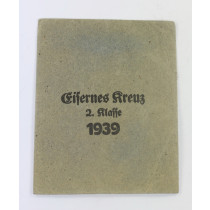 Verleihungstüte Eisernes Kreuz 2. Klasse 1939, Ernst L. Müller Pforzheim
