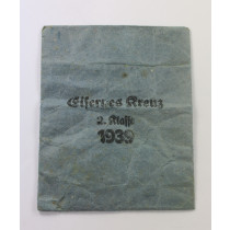 Verleihungstüte Eisernes Kreuz 2. Klasse 1939, Großmann & Co. Wien XV