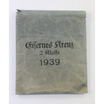 Verleihungstüte Eisernes Kreuz 2. Klasse 1939, J.G. Hammer & Söhne Geringswalde