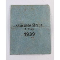 Verleihungstüte Eisernes Kreuz 2. Klasse 1939, J.G. Hammer & Söhne Geringswalde