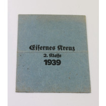 Verleihungstüte Eisernes Kreuz 2. Klasse 1939, Klein & Quenzer A-G Oberstein