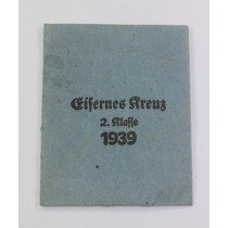  Verleihungstüte Eisernes Kreuz 2. Klasse 1939, Rudolf Souval Wien 62