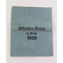 Verleihungstüte Eisernes Kreuz 2. Klasse 1939, Walter & Henlein Gablonz a. N.
