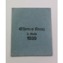  Verleihungstüte Eisernes Kreuz 2. Klasse 1939, Walter & Henlein Gablonz a. N.