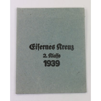  Verleihungstüte Eisernes Kreuz 2. Klasse 1939, Walter & Henlein Gablonz a. N.