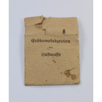 Verleihungstüte Erdkampfabzeichen der Luftwaffe, G.H. Osang Dresden A 1