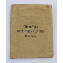 Verleihungstüte Mutterkreuz in Bronze (Dritte Stufe), Mittweidaer Metallwarenfabrik Rudolf Wächtler & Lange