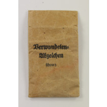 Verleihungstüte Verwundetenabzeichen in Schwarz 1939, Moritz Hausch A.G. Pforzheim