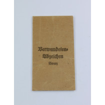 Verleihungstüte Verwundetenabzeichen schwarz, Overhoff & Cie Lüdenscheid