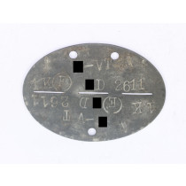 Waffen SS, Frühe Erkennungsmarke Standarte Deutschland - SS-VT 1 K (E) SS D 