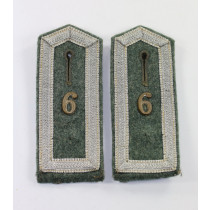 Wehrmacht Heer, frühes Paar Schulterklappen für einen Feldwebel im Infanterie Regiment 6