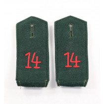 Wehrmacht Heer, frühes Paar Schulterklappen für einen Kanonier im Artillerie Regiment 14