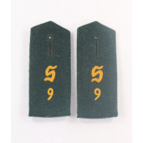 Wehrmacht Heer, Paar frühe Schulterklappen Schützenregiment 9, Aufkllärungsabteilung, Mannschaften
