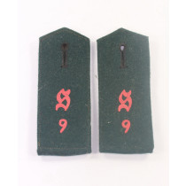 Wehrmacht Heer, Paar frühe Schulterklappen Schützenregiment 9, Panzer- /Panzerabwehrabteilung, Mannschaften