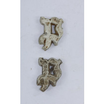 Wehrmacht Heer, Paar Schulterklappen Auflagen "P" (Panzer)
