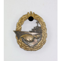  Zerstörer Kriegsabzeichen, Otto Schickle, Pforzheim, Buntmetall