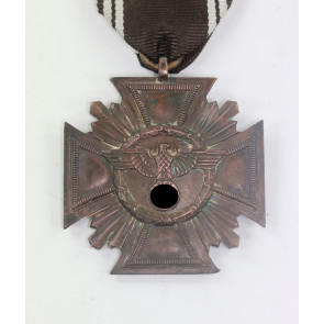 NSDAP Dienstauszeichnung in Bronze, Hst. 21, Cupal (!), flach, Für Treue für Führer und Volk