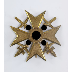 Spanienkreuz in Bronze mit Schwerterm, C.E. Juncker, Berlin