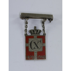 Dänemark, Erinnerungsabzeichen an den 70. Geburtstag von König Christian X. 1870-1940 925 S)
