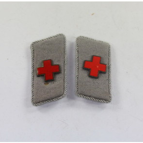 Deutsches Rotes Kreuz (DRK), Paar Kragenspiegel, kleine Ausführung