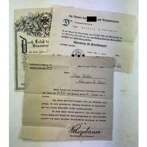 Dokumentennachlass Verleihungs Eisernes Kreuz 1921 (!), Durch Erlaß des preußischen Staatsministeriums