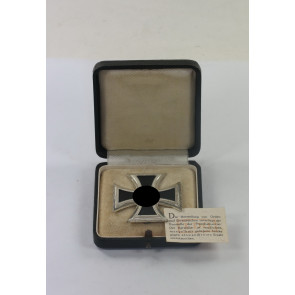  Eisernes Kreuz 1. Klasse 1939, Hst. L55, im LDO Etui 1. Form + LDO Zettel
