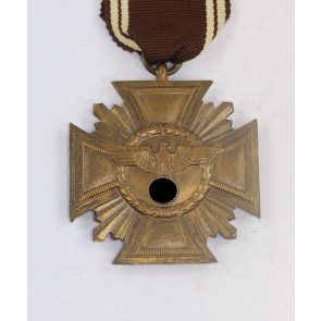 NSDAP Dienstauszeichnung in Bronze, Hst. 15, Cupal (!), flach, Für Treue für Führer und Volk