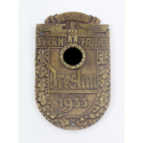 NSKK Plakette Sternfahrt Breslau 10. September 1933, Hst. .Zobel Breslau