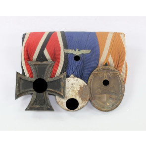 Ordenschnalle 3X (EK-2, WH Dienstaus., Schutzwall)