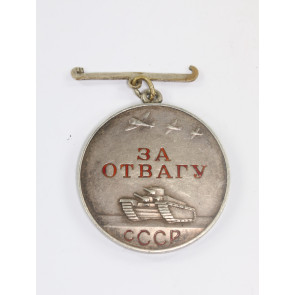 Sowjetunion, Medaille für Tapferkeit Typ.-1, Variante 1 (!) (За отвагу) + Archiv-Recherche