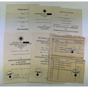 Urkunden Nachlass Panzer Divisions Nachrichten Abteilung 93