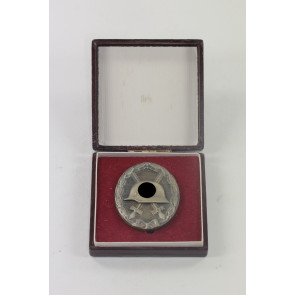 Verwundetenabzeichen in Silber 1939, Hauptmünzamt Wien, im Etui Hauptmünzamt Wien III.