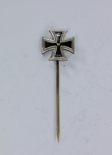 16 MM Miniatur Eisernes Kreuz 1914, Silber (800), emailliert  - Militaria-Berlin
