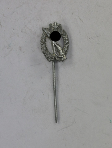 16 MM Miniatur Infanterie Sturmabzeichen in Silber, Eisen (!) - Militaria-Berlin