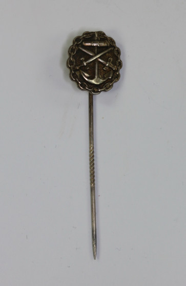 16 MM Miniatur Marine-Verwundetenabzeichen in Silber - Militaria-Berlin