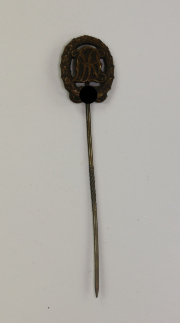 16 MM Miniatur Reichssportabzeichen in Bronze, Hst. Wernstein Jena - Militaria-Berlin