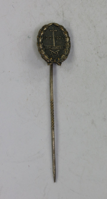  16 MM Miniatur Schlageter Schild 1919-1924, Hst. Paul Küst Berlin SW 19 - Militaria-Berlin