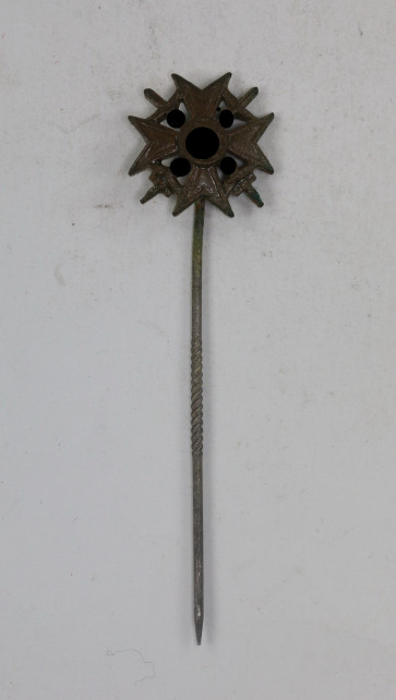 16 MM Miniatur Spanienkreuz in Bronze mit Schwertern, Hst. L/11 (Wilhelm Deumer, Lüdenscheid) - Militaria-Berlin
