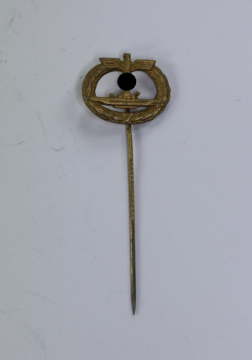 16 MM Miniatur U-Bootskriegsabzeichen 1939 (Buntmetall) - Militaria-Berlin