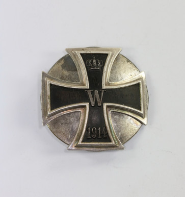 Eisernes Kreuz 1. Klasse 1914, Silber (800), an Scheibe - Militaria-Berlin