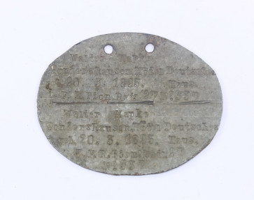 1. Weltkrieg, Erkennungsmarke 5. F.K. Pion. Batl. 27  - Militaria-Berlin