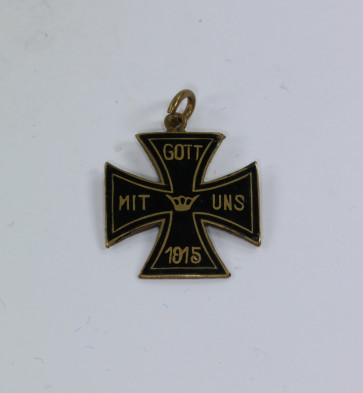 1. Weltkrieg, patriotischer Anhänger "Gott mit uns 1915" - Militaria-Berlin