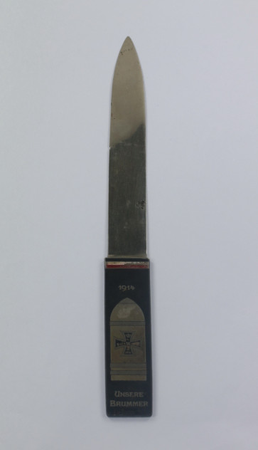 1. Weltkrig Unsere Brummer 1914, Patriotischer Brieföffner - Militaria-Berlin