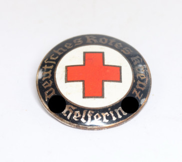 Deutsches Rotes Kreuz (DRK), Brosche für Helferin, Ges. Gesch. und Hersteller - Militaria-Berlin