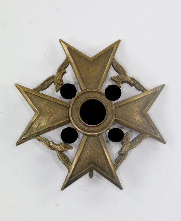  Spanienkreuz in Bronze, Godet einteilig - Militaria-Berlin