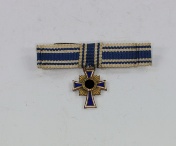 Miniatur Mutterkreuz in Gold an Schleife - Militaria-Berlin