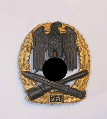  Allgemeines Sturmabzeichen mit Einsatzzahl 75, Hst. JFS - Militaria-Berlin