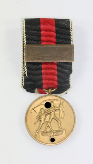  Anschlußmedaille Sudetenland (1. Oktober 1938), mit Spange Pragerburg - Militaria-Berlin